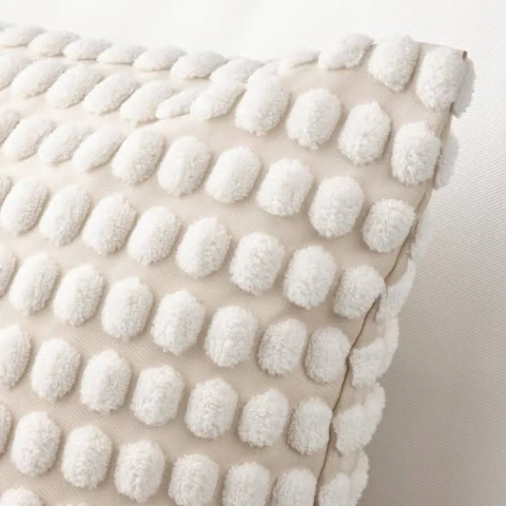 NWT IKEA Svartpoppel Textured Cream Pillow shams, sz 26 x 26 euro - Picture 3 of 4